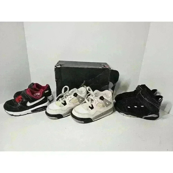 3 Pairs Kids Nike Shoes Jordan Retro - Air Max - TD Retro 6 - Picture 1 of 8